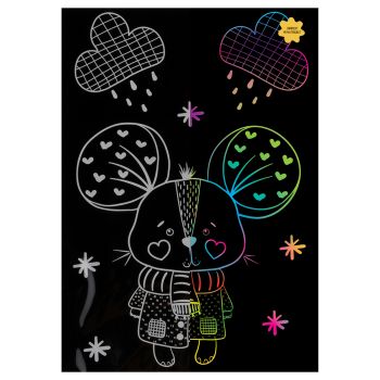 Гравюра с мультицветной основой ТРИ СОВЫ 