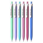 Ручка шариковая автоматическая Berlingo "Glow" синяя, 0,7мм, грип