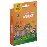 Мелки радужные для асфальта Мульти-Пульти 4цв., 4шт, картонная упаковка с европодвесом