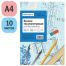 Бумага масштабно-координатная OfficeSpace, А4 10л., голубая, в папке