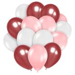 Воздушные шары,  25шт., М12/30см,  MESHU "Rose", 3 цвета ассорти