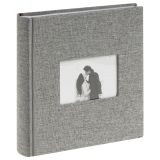 Фотоальбом 200 фото 10*15см, ArtSpace "Gray", бумажные страницы, ткань с окном