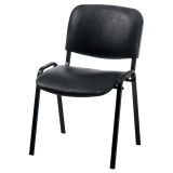 Стул Фабрикант "Изо" PV1, BL, каркас черный, обивка кожзам черный