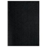 Обложка для паспорта OfficeSpace экокожа, текстура Диагональ, подклад экокожа, черный
