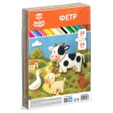 Фетр Мульти-Пульти, А4, 24л., 24цв., 1мм, мягкий