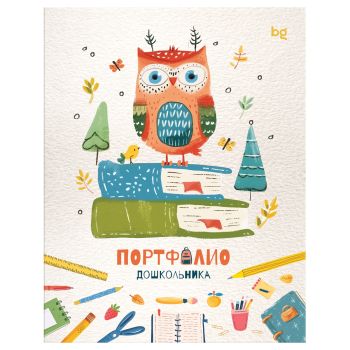 Папка-портфолио 7БЦ А4 BG, на 4 кольцах для дошкольника 