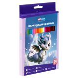 Карандаши цветные ArtSpace "Дракоша", 36цв., шестигранные, заточен., картон. упак., европодвес