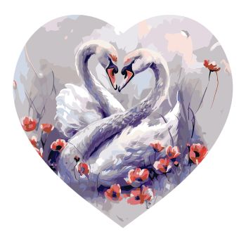 Картина по номерам на фигурном холсте ТРИ СОВЫ 