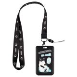 Бейдж вертикальный MESHU "Причудливый котик", 110*70мм, лента с карабином, 2D печать, опп пакет, европодвес