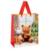 Пакет подарочный 18*23*10см MESHU "Christmas toys",  глянцевая ламинация