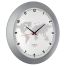 Часы настенные ход плавный, Troyka 51570523, круглые, 30*30*5, серебристая рамка