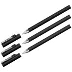 Ручка шариковая Berlingo "DoubleBlack" синяя, 0,7мм, игольчатый стержень, стакан