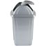 Корзина для бумаг СТАММ, 12л., цельная с вращающейся крышкой, серая