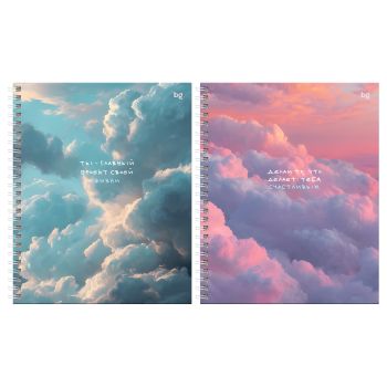 Тетрадь 80л., А5, клетка на гребне BG 