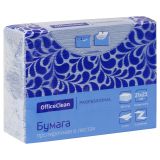 Бумага протирочная лист. OfficeClean Professional(Z-сл) (H2), 2-слойная, 190л/пач, 21*23см, синий