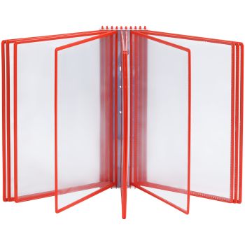 Демосистема настенная OfficeSpace с 10 панелями А4, красная