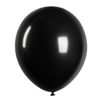 Воздушные шары, 25шт., М12/30см, MESHU, черный, пастель