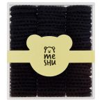 Резинки для волос MESHU, тонкие, черные, диаметр 2см, 90шт., пластиковый бокс