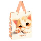Пакет подарочный 18*23*10см MESHU "Lovely kitten", матовая ламинация