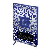 УЦЕНКА - Ежедневник недатированный, В6, 136л., кожзам, Greenwich Line "Vision. Wild style. Silver blue", тон. блок, цв. срез