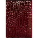 Обложка для паспорта OfficeSpace экокожа, бордовый, крокодил