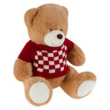 Мягкая игрушка ТРИ СОВЫ "Мишка в клетчатом свитере", 25см