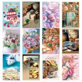 Открытка Горчаков ГК "Ассорти №16", 122*182мм, блестки, 12 дизайнов