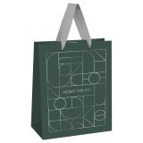 Пакет подарочный 18*23*10см MESHU "Strict lines", фольга, матовая ламинация, ассорти